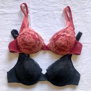 Two Lilyette push-up bras